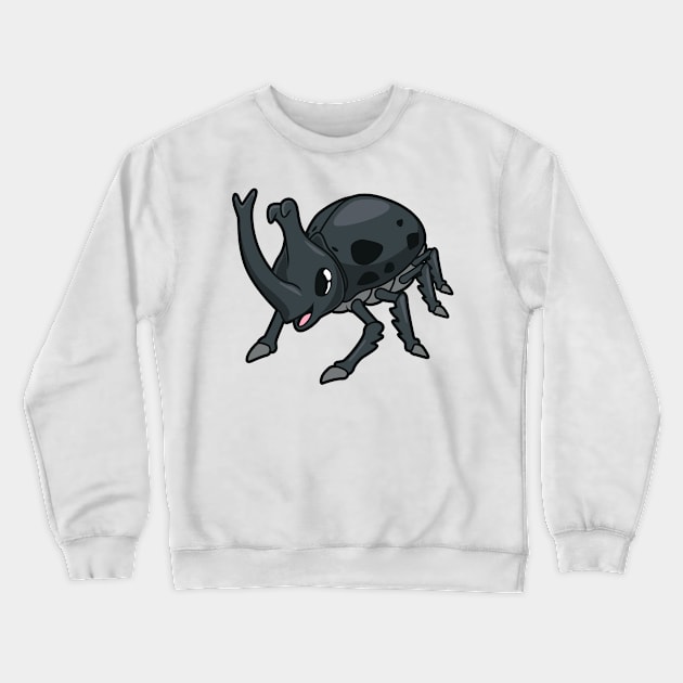 Kawaii rhinoceros beetle Crewneck Sweatshirt by Modern Medieval Design